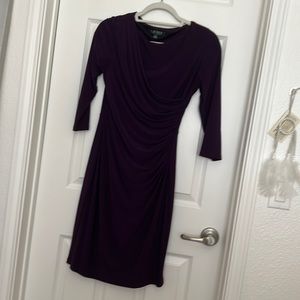 {Lauren by Ralph Lauren} Eggplant midi dress